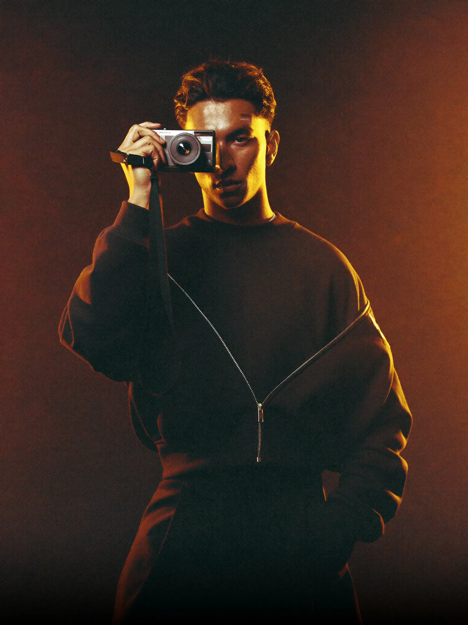 Creator filming in studio